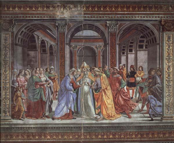 Domenicho Ghirlandaio Vermahlung Marias Spain oil painting art